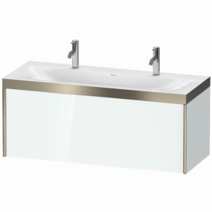 Duravit XViu vasque XV4613OB185P 120x48cm, 2000 , champagne mat, Cadres P, blanc brillant