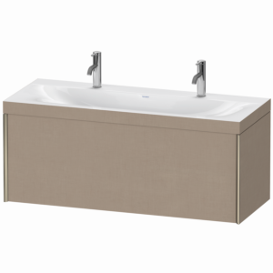 Duravit XViu vanity unit XV4613OB175C 120x48cm, 2000 pull-out, matt champagne, Rahmen C, linen