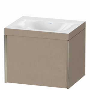 Duravit XViu Waschtisch-Unterschrank XV4609NB175C 60x48cm, 1 Auszug, ohne Hahnloch, champagner matt, Rahmen C, leinen