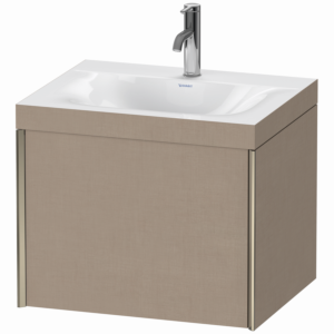 Duravit XViu unité vanité XV4609OB175C 60x48cm, 2000 gigogne, 2000 trou du robinet, champagne mat, Cadres C, linge
