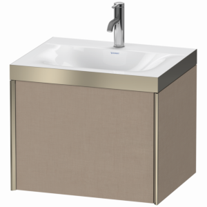 Duravit XViu unité vanité XV4609OB175P 60x48cm, 2000 gigogne, 2000 trou du robinet, champagne mat, Cadres P, linge