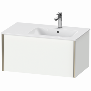 Duravit XViu Waschtisch-Unterschrank XV40260B118 81 x 40 x 48 cm, weiß matt, 1 Auszug, wandhängend, champagner matt