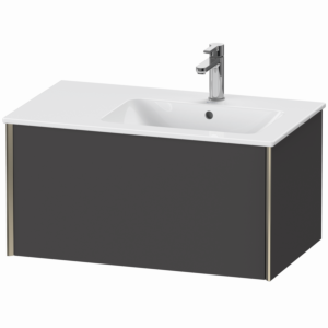 Duravit XViu vanity unit XV40260B149 81 x 40 x 48 cm, matt graphite, 2000 pull-out, wall-hung, matt champagne