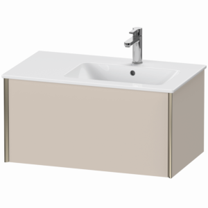 Duravit XViu vanity unit XV40260B191 81 x 40 x 48 cm, matt taupe, 2000 pull-out, wall-hung, matt champagne