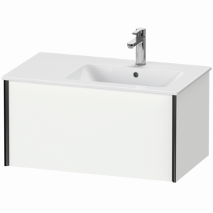 Duravit XViu Waschtisch-Unterschrank XV40260B218 81 x 40 x 48 cm, weiß matt, 1 Auszug, wandhängend, schwarz matt
