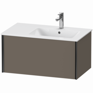 Duravit XViu vanity unit XV40260B290 81 x 40 x 48 cm, flannel gray silk matt, 2000 pull-out, wall-hung, black matt