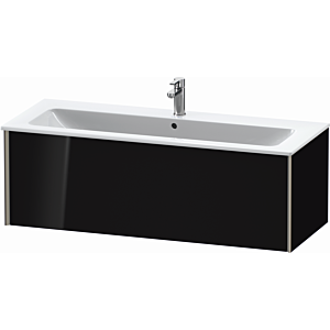Duravit XViu Waschtisch-Unterschrank XV40280B140 121 x 40 x 48 cm, schwarz hochglanz, 1 Auszug, wandhängend, champagner matt