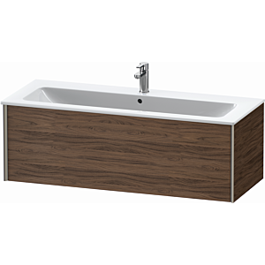 Duravit XViu Waschtisch-Unterschrank XV40280B121 121 x 48 x 40 cm, nussbaum dunkel, 1 Auszug, wandhängend, champagner matt