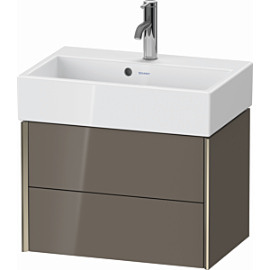 Duravit XViu Waschtisch-Unterschrank XV43160B189 58,4x38,4x39,7cm, 2 Schubkästen, champagner matt, flannel grey hochglanz