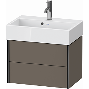 Duravit XViu vanity unit XV43160B290 58.4x38.4x39.7cm, 2 drawers, black matt, flannel gray silk matt