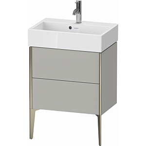 Duravit XViu Waschtisch-Unterschrank XV44580B107 58,4x38,4x49,3cm, 2 Auszüge, champagner matt, betongrau matt