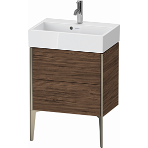 Duravit XViu vanity unit XV44580B121 58.4x38.4x49.3cm, 2 pull-outs, matt champagne, dark walnut