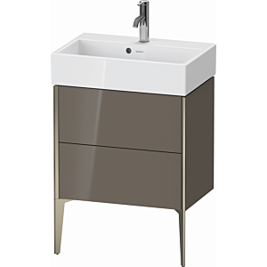 Duravit XViu vanity unit XV44580B189 58.4x38.4x49.3cm, 2 pull-outs, matt champagne, flannel gray high gloss