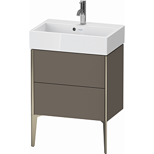 Duravit XViu Waschtisch-Unterschrank XV44580B190 58,4x38,4x49,3cm, 2 Auszüge, champagner matt, flannel grey seidenmatt