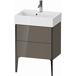 Duravit XViu vanity unit XV44580B289 58.4x38.4x49.3cm, 2 pull-outs, matt black, flannel gray high gloss