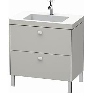 Duravit Brioso c-bonded washbasin with substructure BR4701O0707, 80x48cm, Concrete Gray Matt , 2000 tap hole