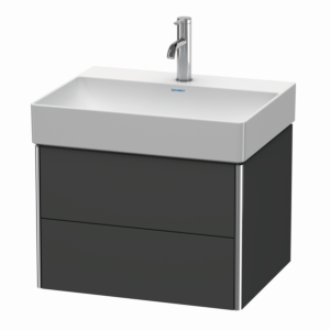 Duravit XSquare Waschtisch-Unterschrank XS416104949 58,4x39,7x46cm, 2 Schubkästen, Graphit matt