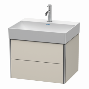 Duravit XSquare Waschtisch-Unterschrank XS416109191 58,4x39,7x46cm, 2 Schubkästen, Taupe