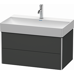 Duravit XSquare Waschtisch-Unterschrank XS416204949 78,4x39,7x46cm, 2 Schubkästen, Graphit matt