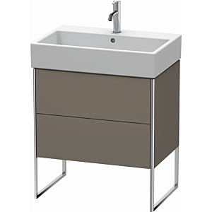 Duravit XSquare Waschtisch-Unterschrank XS447409090 68,4x49,1x46cm, 2 Auszüge, Flannel Grey seidenmatt