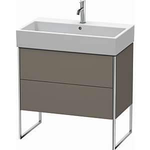 Duravit XSquare Waschtisch-Unterschrank XS447509090 78,4x49,1x46cm, 2 Auszüge, Flannel Grey seidenmatt