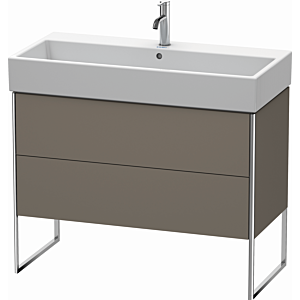 Duravit XSquare Waschtisch-Unterschrank XS447609090 98,4x49,1x46cm, 2 Auszüge, Flannel Grey seidenmatt