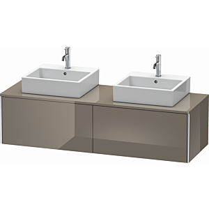 Duravit XSquare Waschtisch-Unterschrank XS4907B8989 160x40x54,8cm, 2 Auszüge, beidseitig, Flannel Grey hochglanz