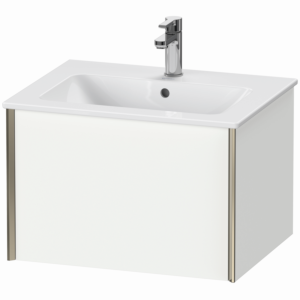 Duravit XViu vanity unit XV40250B118 61 x 40 x 48 cm, matt white, 2000 pull-out, wall-mounted, matt champagne