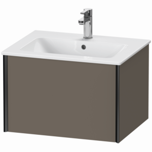 XViu Duravit vasque XV40250B290 61 x 40 x 48 cm, flanelle gris soie mat, 2000 , suspendu, noir mat