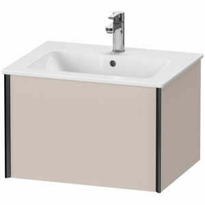 XViu Duravit vasque XV40250B291 61 x 40 x 48 cm, taupe mat, 2000 , suspendu, noir mat