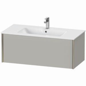 Duravit XViu vanity unit XV40270B107 101 x 40 x 48 cm, concrete gray matt, 2000 pull-out, wall-hung, champagne matt