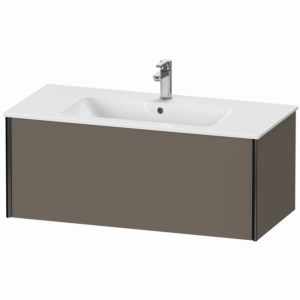 XViu Duravit vasque XV40270B290 101 x 40 x 48 cm, flanelle gris soie mat, 2000 , suspendu, noir mat