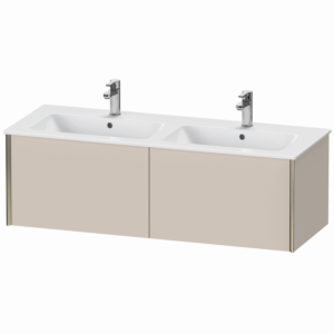 XViu Duravit vasque XV40290B191 128x48x40cm, 2 coulissants, suspendu, champagne mat, taupe mat