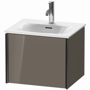 Duravit XViu Waschtisch-Unterschrank XV40310B289 51x42x39,7cm, 1 Auszug, schwarz matt, flannel grey hochglanz
