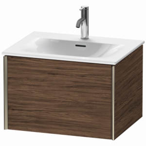 Duravit XViu vanity unit XV40320B121 61 x 48 x 39.7 cm, dark walnut, 1 drawer, champagne matt