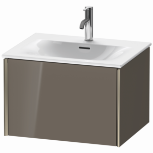 XViu Duravit vasque XV40320B189 61 x 39,7 x 48 cm, gris flanelle brillant, 2000 , champagne mat