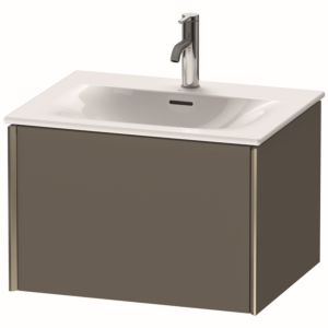 Duravit XViu Waschtisch-Unterschrank XV40320B190 61 x 39,7 x 48 cm, flannel grey seidenmatt, 1 Auszug, champagner matt