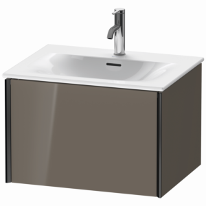 Duravit XViu Waschtisch-Unterschrank XV40320B289 61 x 39,7 x 48 cm, flannel grey hochglanz, 1 Auszug, schwarz matt