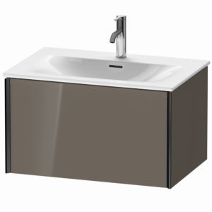 Duravit XViu Waschtisch-Unterschrank XV40330B289 71 x 39,7 x 48 cm, flannel grey hochglanz, 1 Auszug, schwarz matt