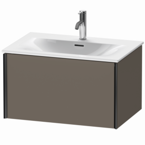 Duravit XViu Waschtisch-Unterschrank XV40330B290 71 x 39,7 x 48 cm, flannel grey seidenmatt, 1 Auszug, schwarz matt