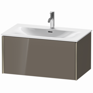 Duravit XViu vanity unit XV40340B189 81 x 39.7 x 48 cm, flannel gray high gloss, 2000 pull-out, matt champagne