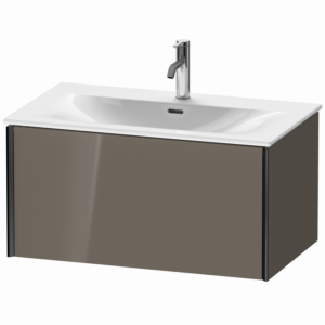 Duravit XViu Waschtisch-Unterschrank XV40340B289 81 x 39,7 x 48 cm, flannel grey hochglanz, 1 Auszug, schwarz matt