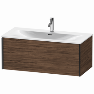 Duravit XViu Waschtisch-Unterschrank XV40350B221 101 x 48 x 39,7 cm, nussbaum dunkel, 1 Auszug, schwarz matt