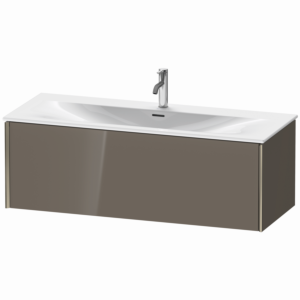 Duravit XViu Waschtisch-Unterschrank XV40360B189 121 x 39,7 x 48 cm, flannel grey hochglanz, 1 Auszug, champagner matt