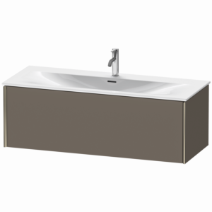 Duravit XViu Waschtisch-Unterschrank XV40360B190 121 x 39,7 x 48 cm, flannel grey seidenmatt, 1 Auszug, champagner matt