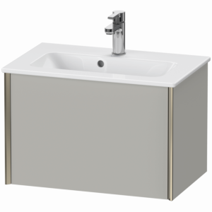 Duravit XViu Waschtisch-Unterschrank XV40780B107 61 x 40 x 39 cm, betongrau matt, 1 Auszug, wandhängend, champagner matt