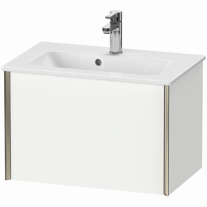 Duravit XViu Waschtisch-Unterschrank XV40780B118 61 x 39 x 40 cm, weiß matt, 1 Auszug, wandhängend, champagner matt