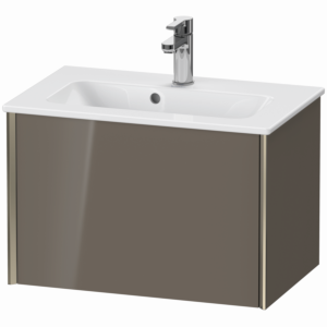 Duravit XViu Waschtisch-Unterschrank XV40780B189 61 x 40 x 39 cm, flannel grey hochglanz, 1 Auszug, wandhängend, champagner matt