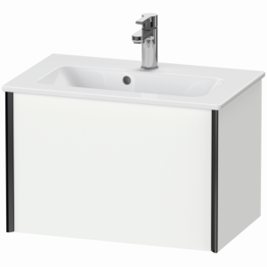 XViu Duravit vasque XV40780B218 61 x 40 x 39 cm, blanc mat, 2000 coulissant, suspendu, noir mat