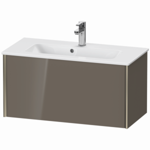 XViu Duravit vasque XV40790B189 81 x 40 x 39 cm, gris flanelle brillant, 2000 , suspendu, champagne mat